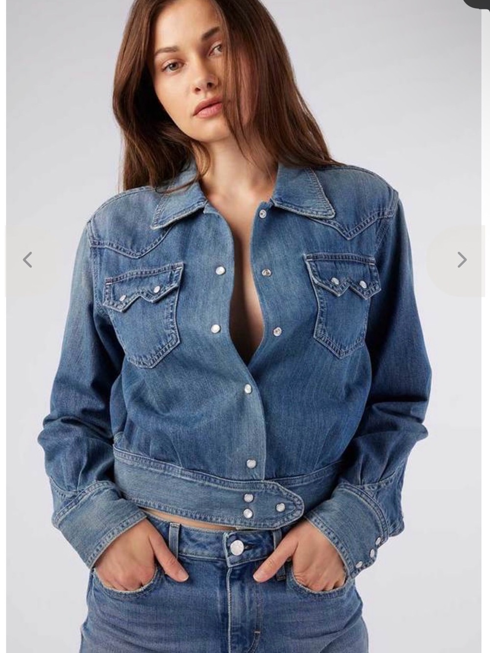 NEW AMO alexis denim shirt in immortal